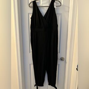 NWT Black synched waist jumpsuit from LOFT